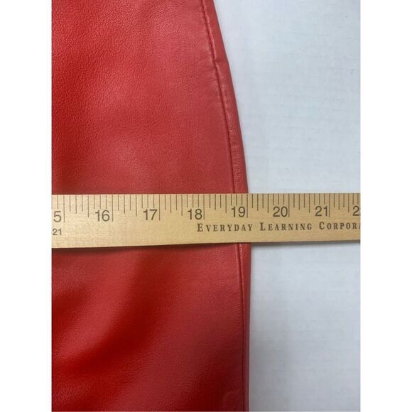 Red 100% Genuine Leather Vintage dress - Picture 7 of 8